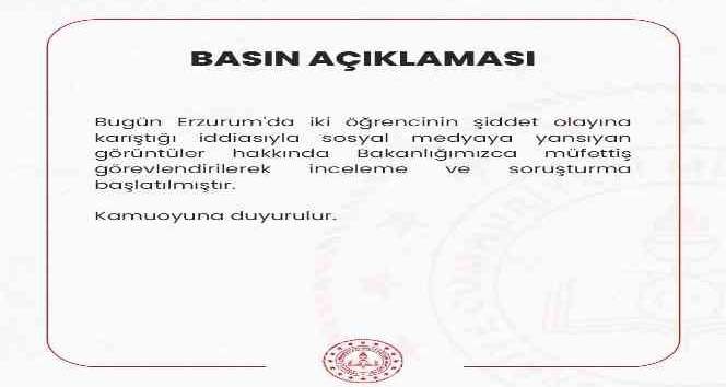 Erzurum'da şiddet olayında gözaltına alınan öğrenciler serbest bırakıldı; Milli Eğitim Bakanlığı soruşturma başlattı 