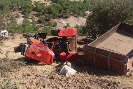 Adıyaman'da traktör devrildi: 1 ölü, 8 yaralı