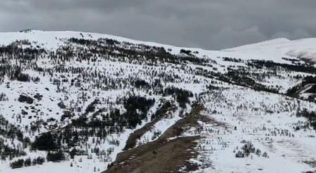  Aşkale bahar mevsiminde beyaza büründü