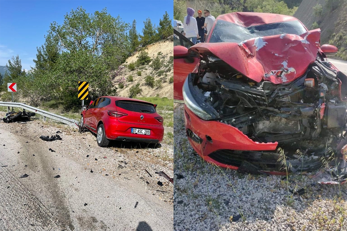 Burdur'da otomobil ile motosiklet çarpıştı: 2 ölü, 2 yaralı