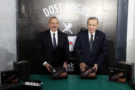 Cumhurbaşkanı Erdoğan ve Aliyev, Dost Agropark Akıllı Tarım Köyü Projesi'nin ilk etabının açılışı gerçekleştirdi