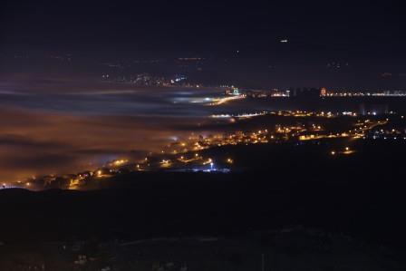 Elazığ’da sis ve şehir ışıklarının görsel şöleni