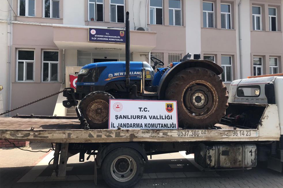 Gaziantep'ten çalınan traktör Şanlıurfa'da bulundu