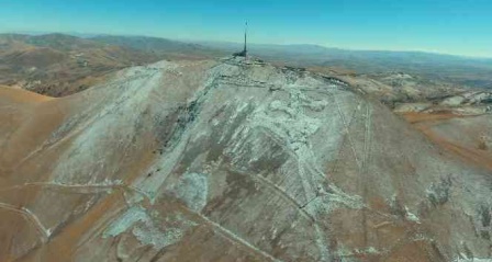 Palandöken'in beyaza bürünen zirvesi dron ile görüntülendi