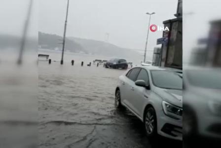 Sarıyer'de kara ile deniz birleşti